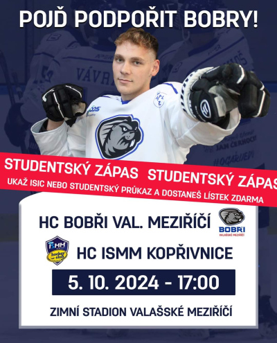 Studentský zápas - HC Bobři vs HC Kopřivnice 